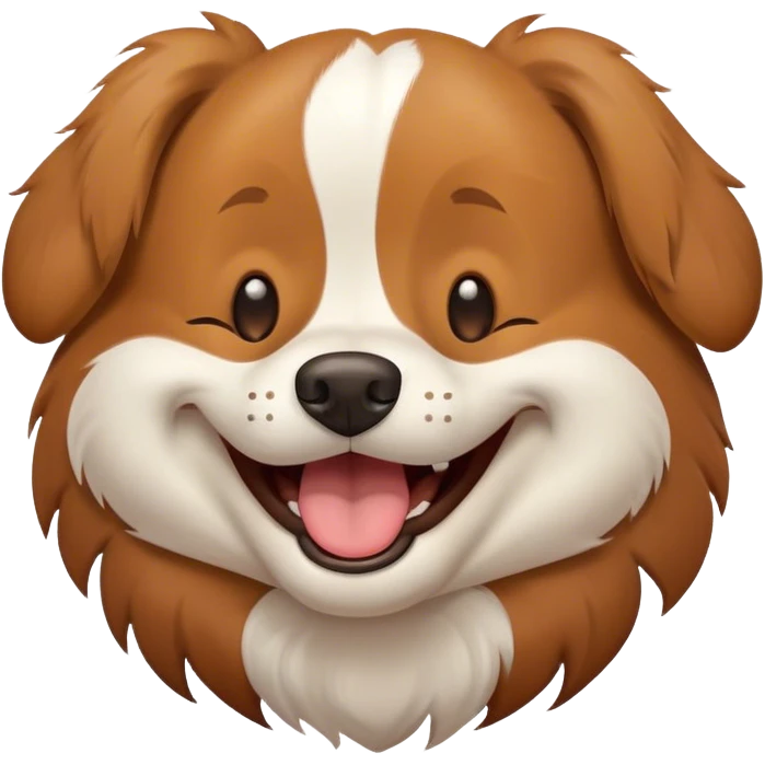 Dog laughing emoji