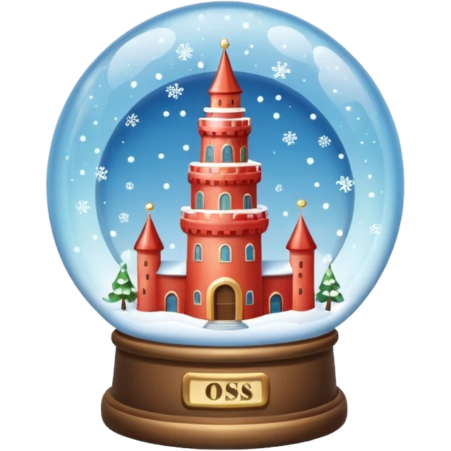snow-globe, tower inside emoji