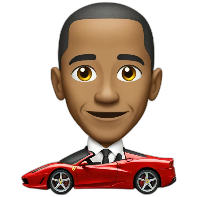 Obama in a Ferrari  emoji