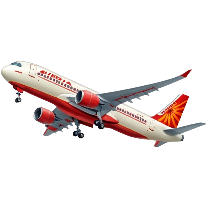 Air india taking off from airport emoji