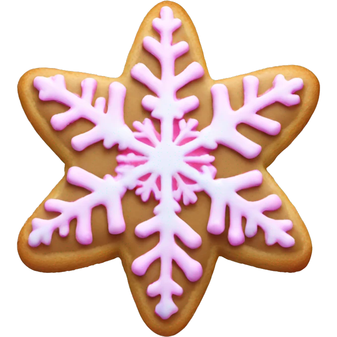 pink snowflake cookie  emoji