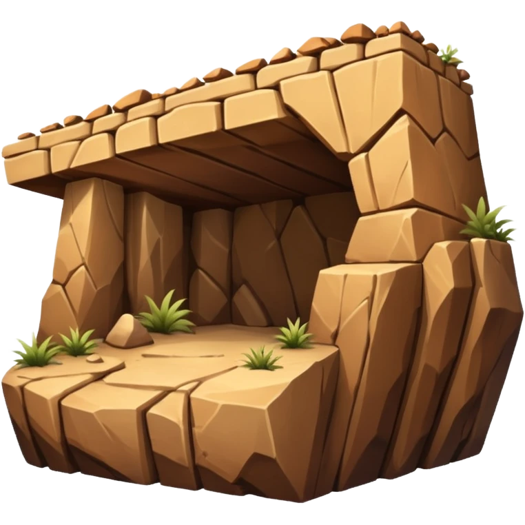 rock overhang , shelter. emoji