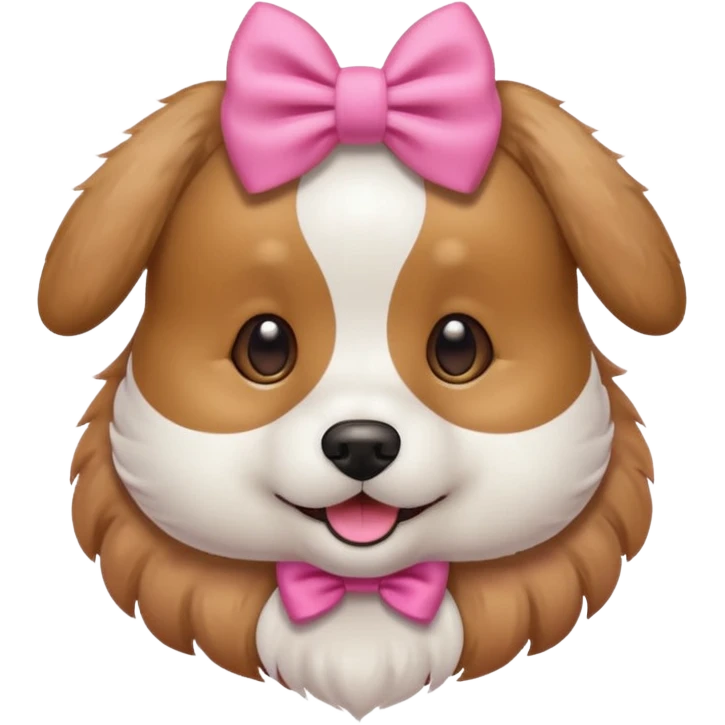 Dog with pink bow emoji