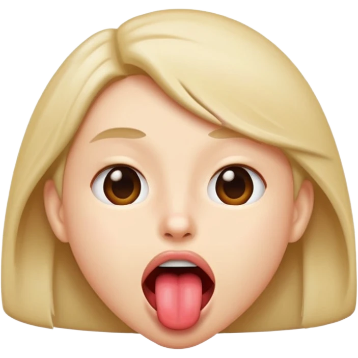 Tongue out shaking head no emoji