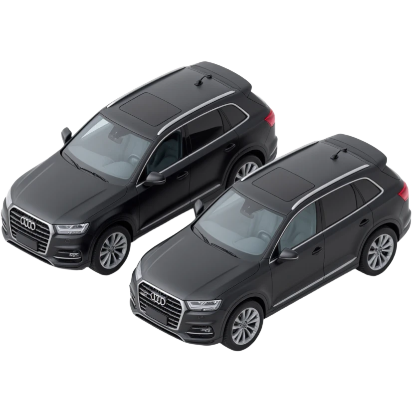 black cars being compared emoji