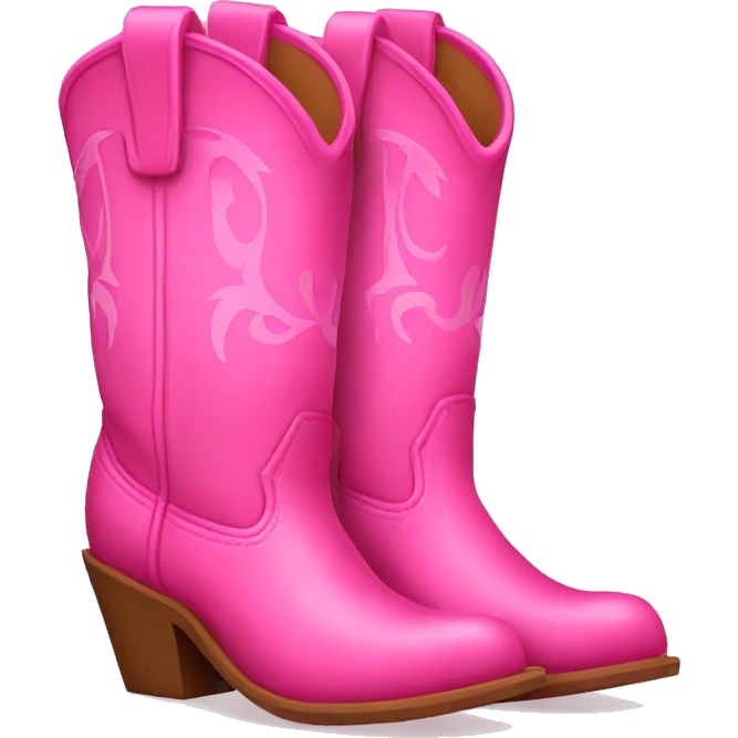 Pink cowgirl boots  emoji