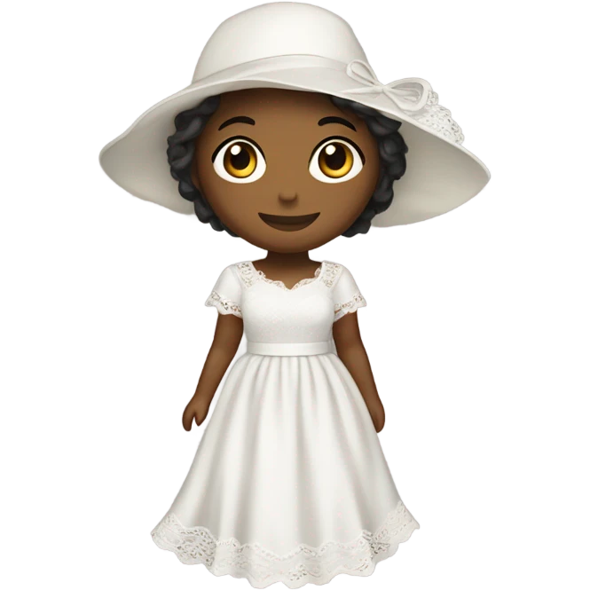 white dres emoji