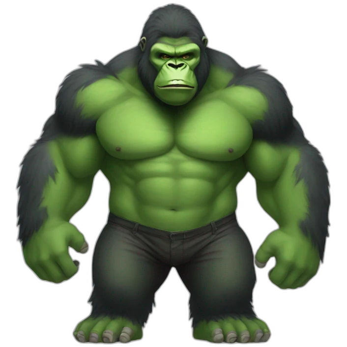 Gorilla w a hulk suit emoji