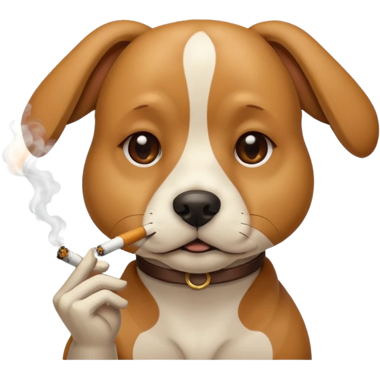 Dog smoking  emoji