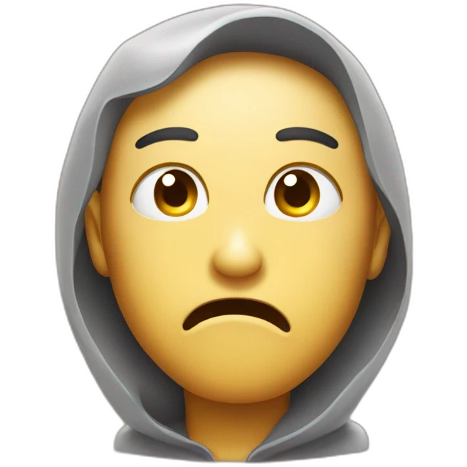 Face with an expression of sighing about a situation where someone has asked a silly question emoji