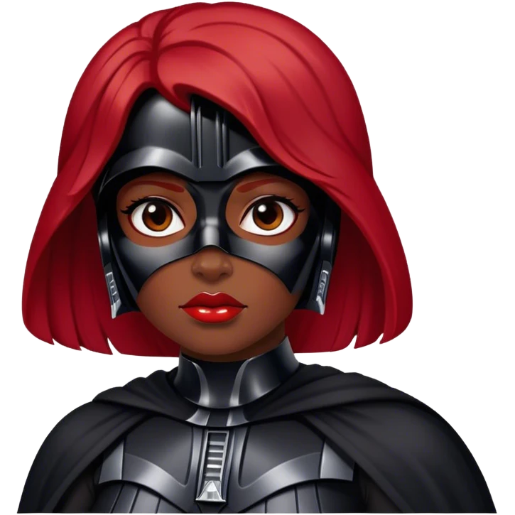 Darth Vader woman with red hair emoji