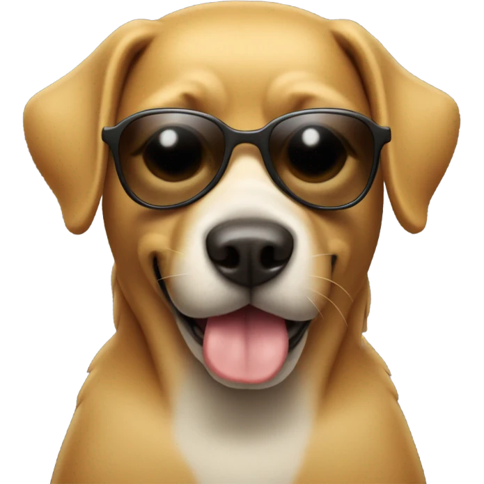 dog with sunglasses smirking emoji