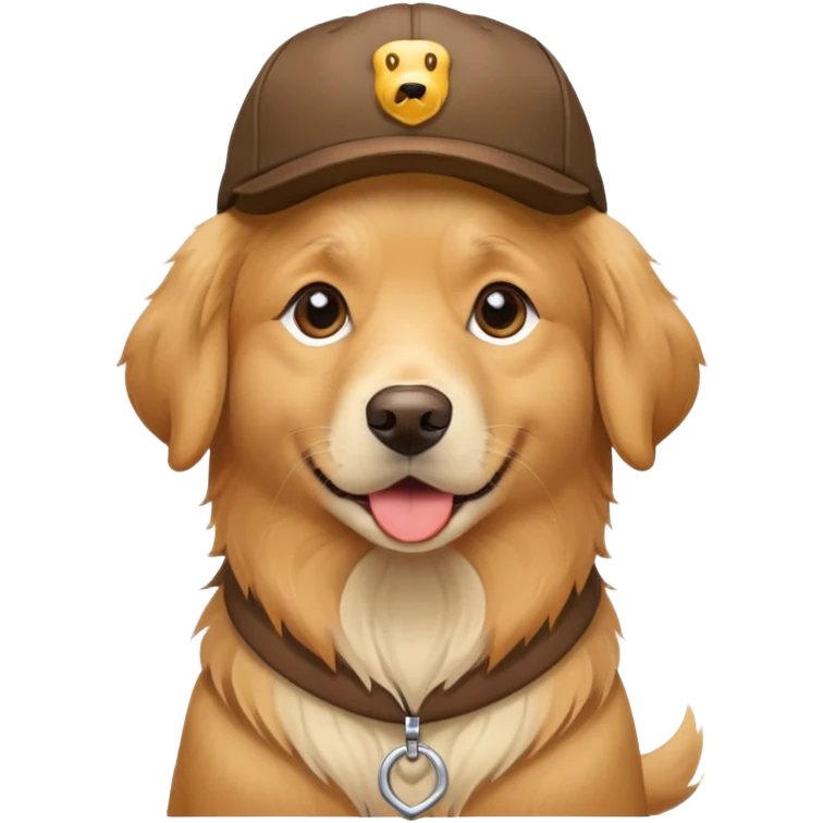 Dog wearing cap emoji