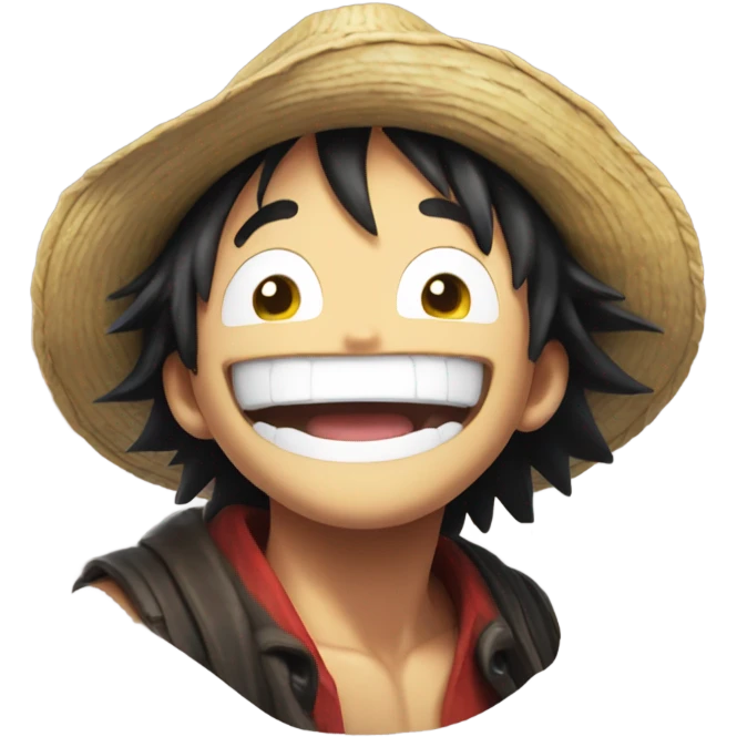 Luffy laughing emoji