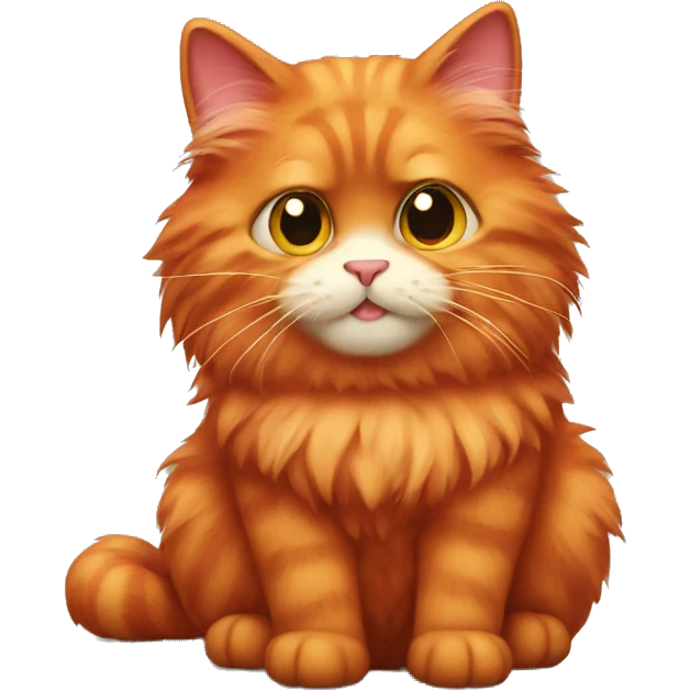 fluffy red cat emoji