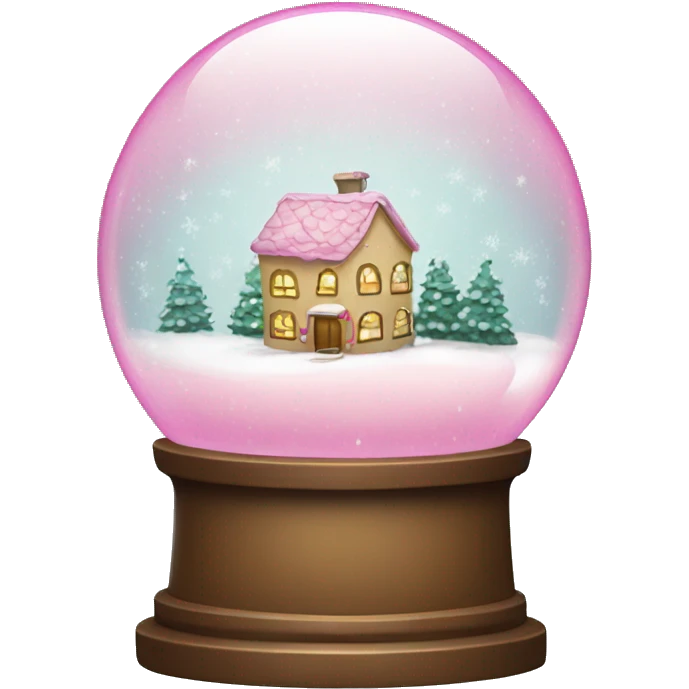 Snowglobe pink Christmas  emoji