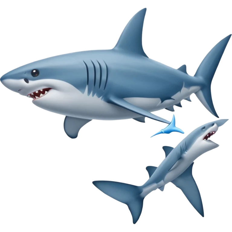 Requin avec trois chaussures nike bleu au pied emoji