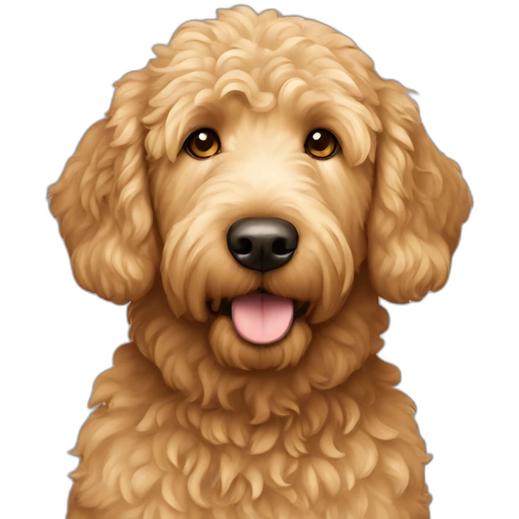 Tan golden doodle emoji
