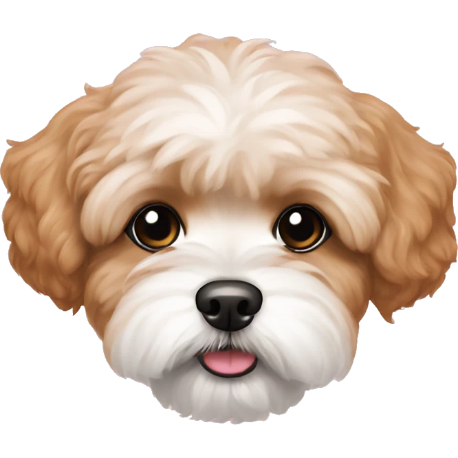 shihpoo-apricot with pink nose emoji
