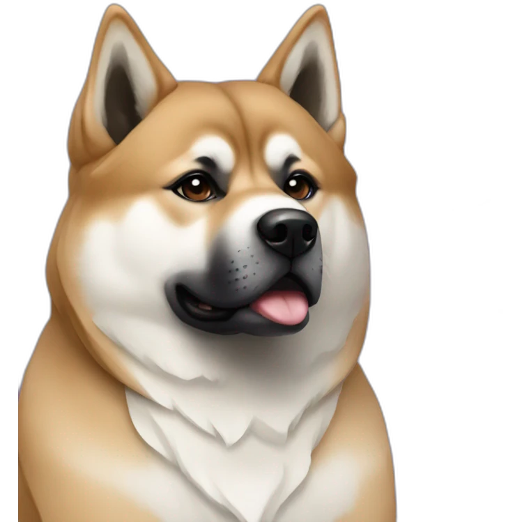 black american akita and diamond vibes emoji