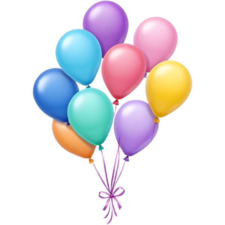 flowert shaped flying balloons emoji
