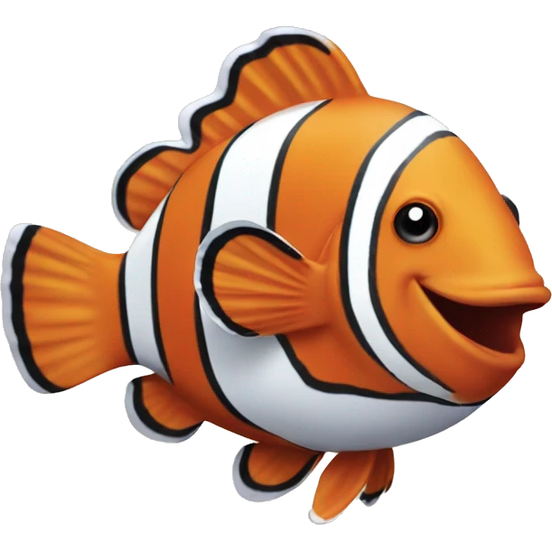 Clown fish with a happy thanksgiving sign emoji