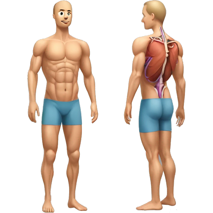 Human anatomy 3D quadriceps muscle emoji