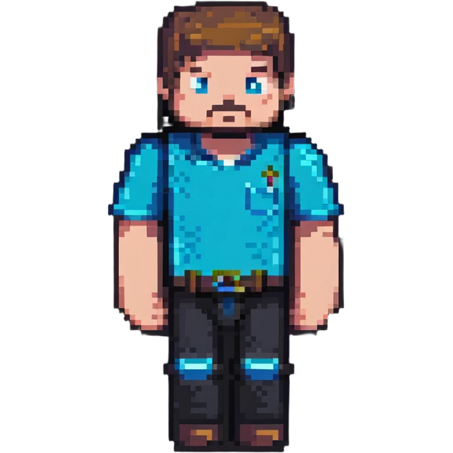 Minecraft Steve character emoji