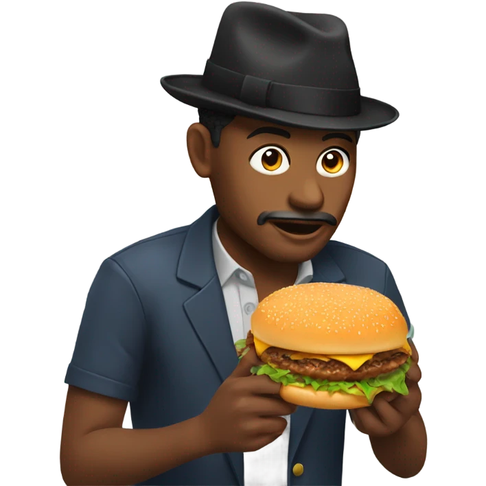 Elon musl eating burger  emoji