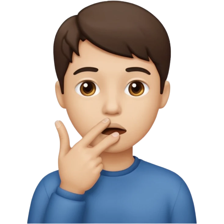 Boca con un dedo emoji