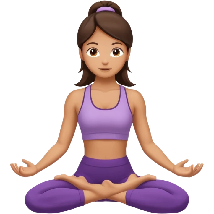 Brunette girl yoga emoji