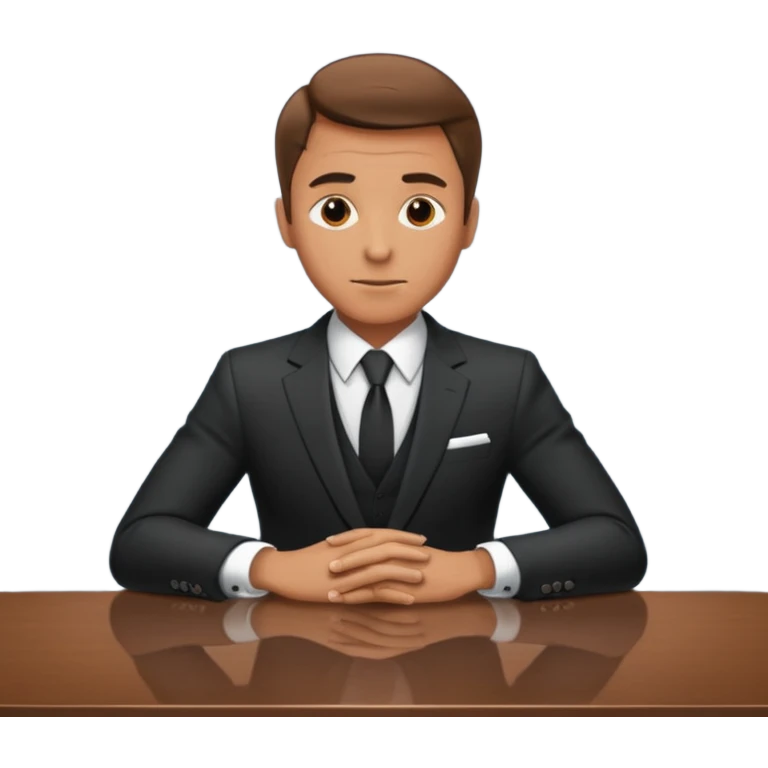 man at table, theatrical dramatic posture emoji