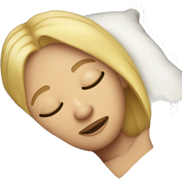 Mujer rubia dormida  emoji