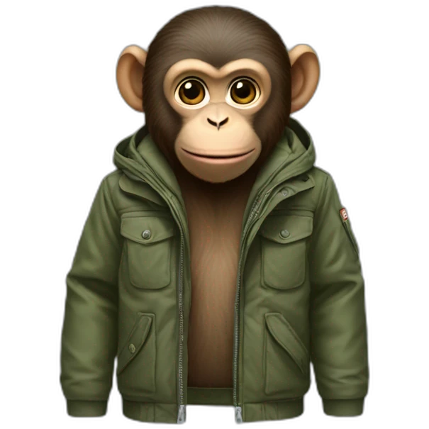 Monkey in a jacket TNF emoji