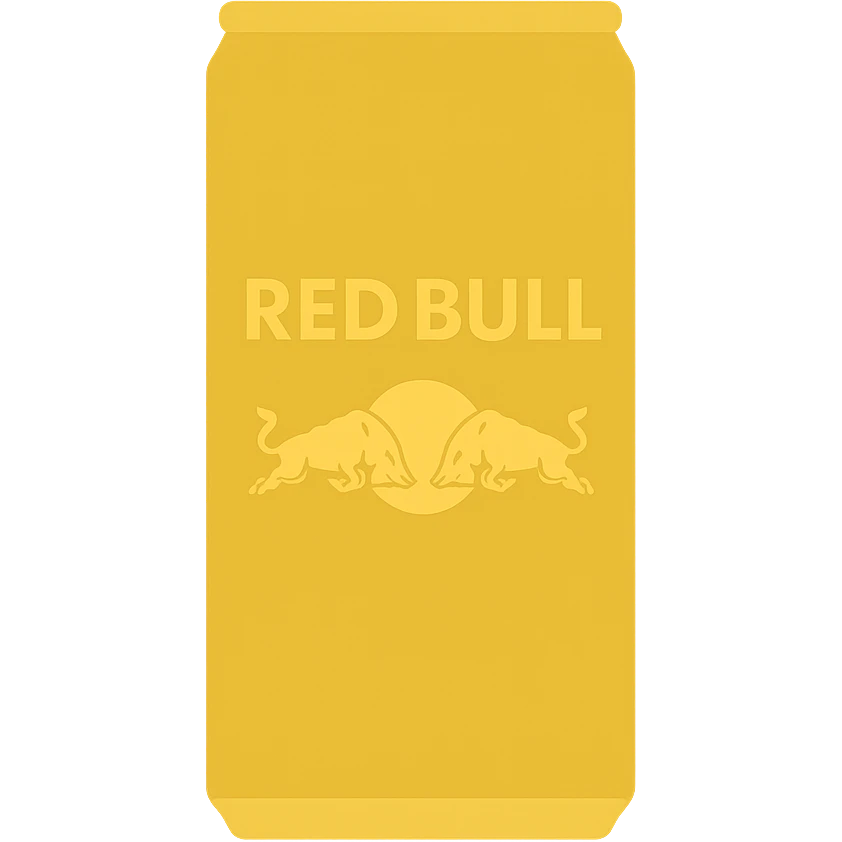 Flat icon Red Bull yellow emoji