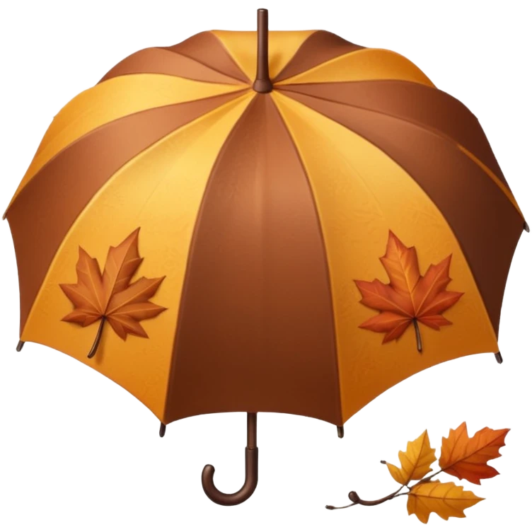 Brown Cozy umbrella autumn emoji