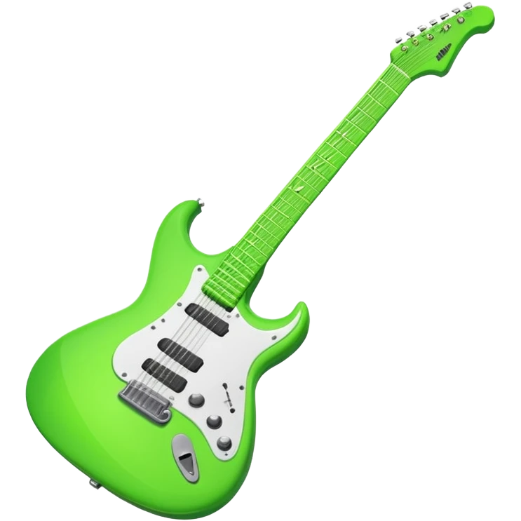 Neon green guitar emoji