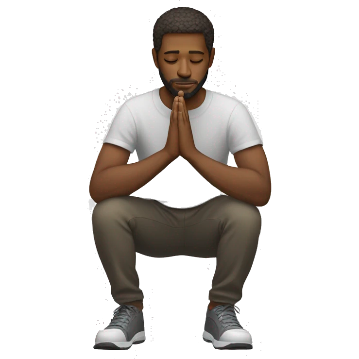 white man prays emoji