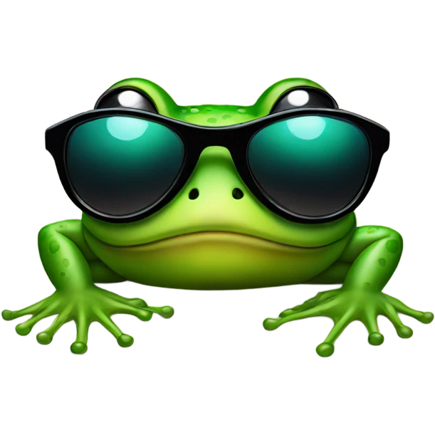 Frog with sunglasses  emoji