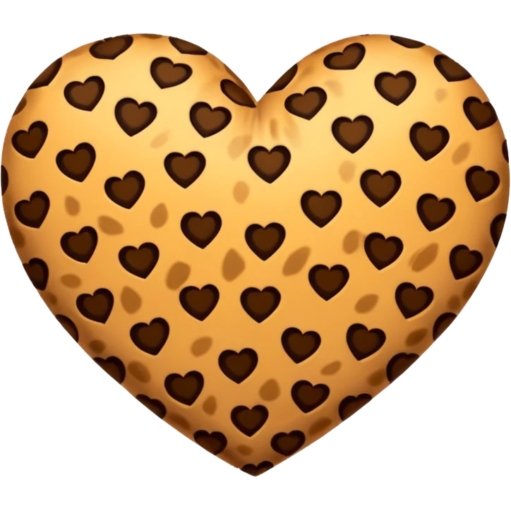 Cuore leopardato peloso emoji