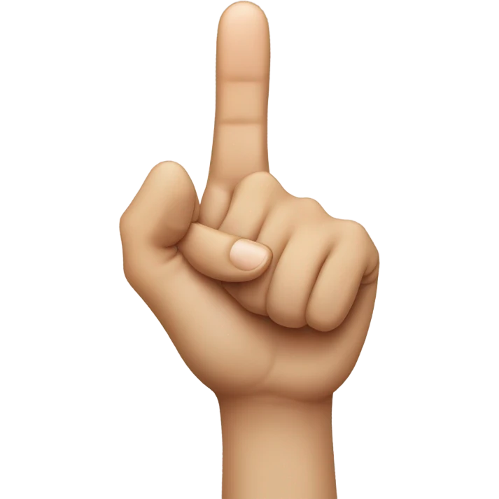 one finger pointing  emoji