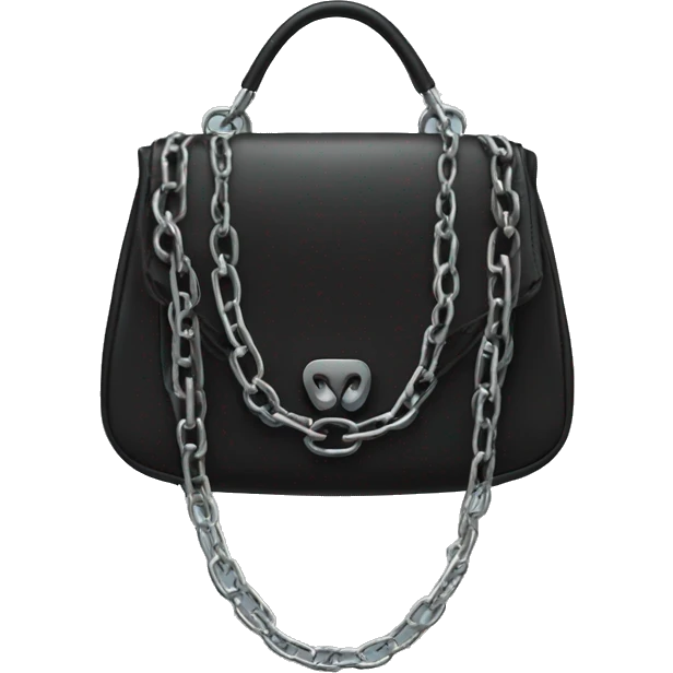 Black women’s bag with chains emoji