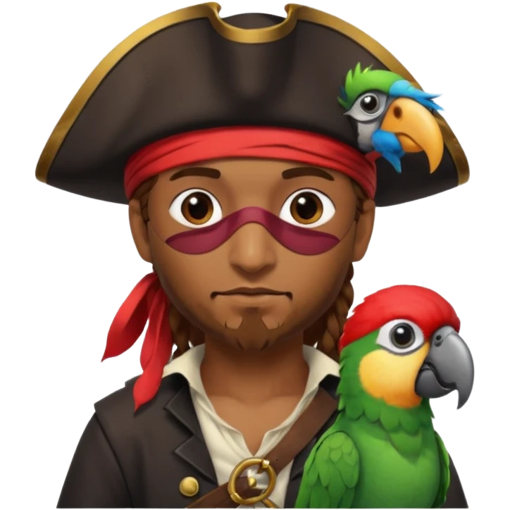 pirate and parrot emoji