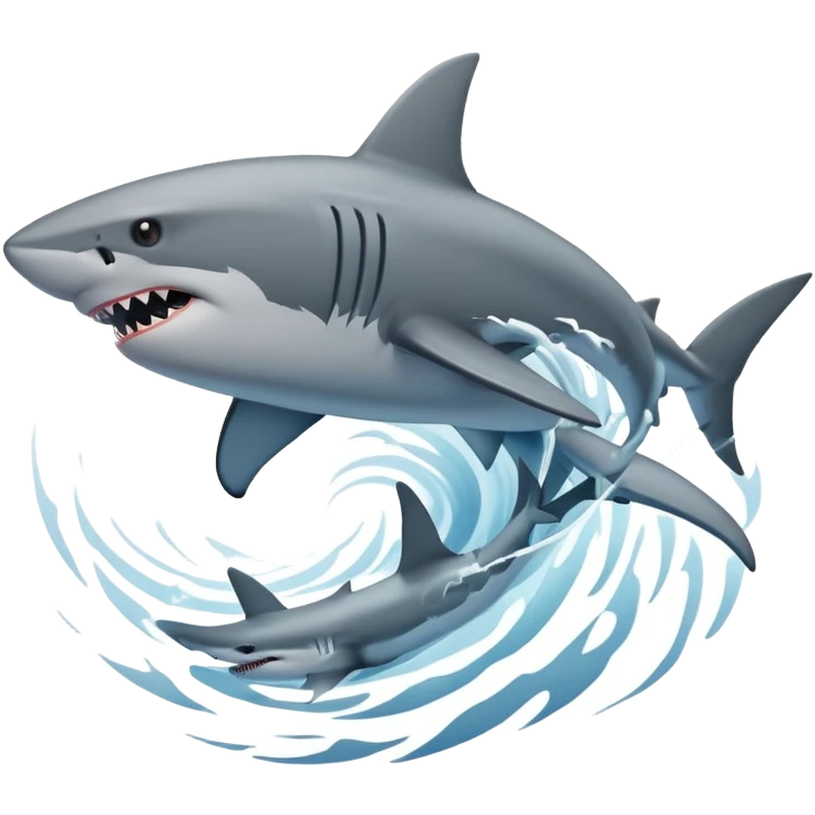 Mix tornado with shark emoji