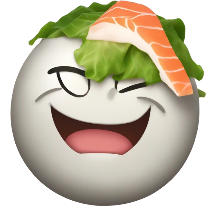 Happy spicy tuna emoji