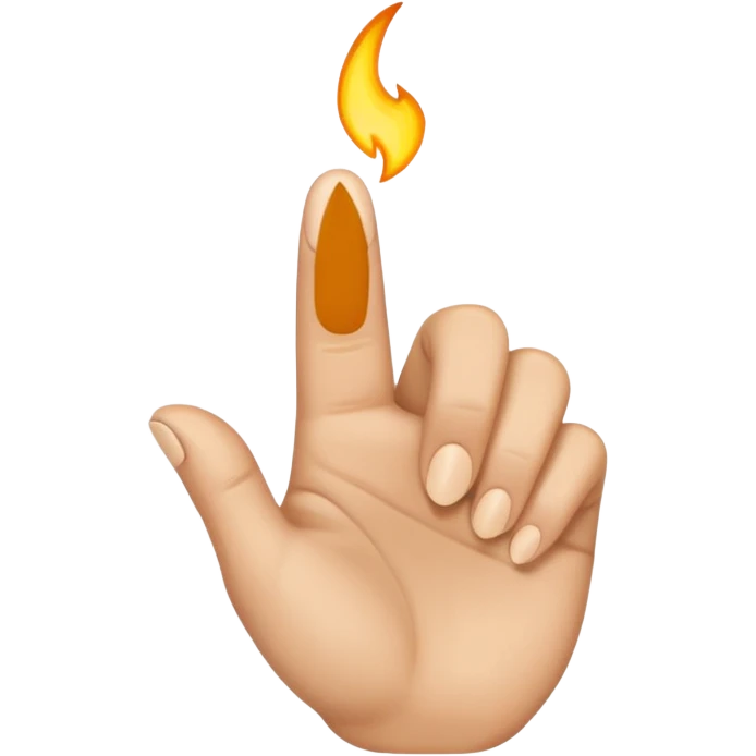 top part of middle finger bent emoji