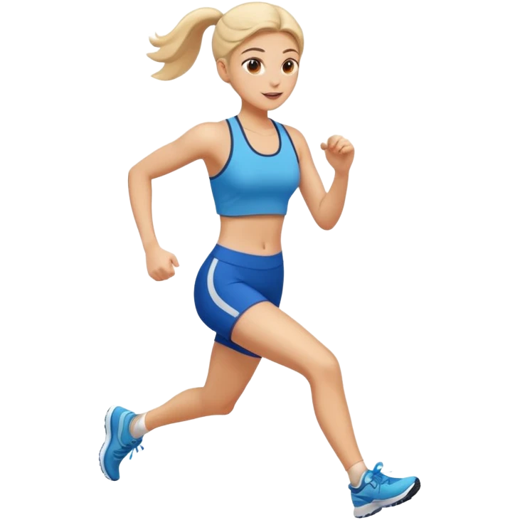 Running young lady emoji