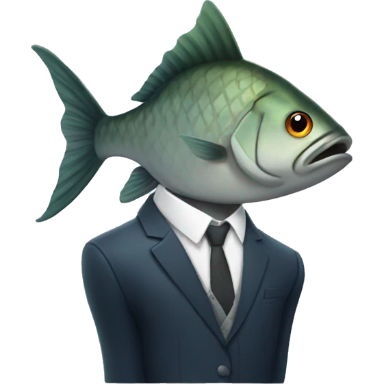 Fish with a suit emoji