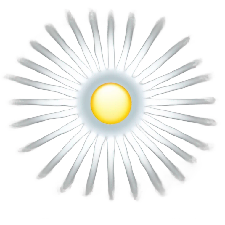 Bright white sun emoji