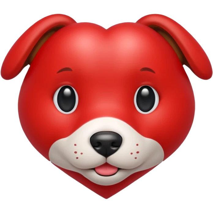 Un chien cœur emoji